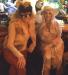 Foxy Lady Georgio and Ghost Lady Pam at Smitty's on Halloween.