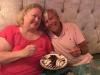 Coco Brenda enjoyed a yummy dessert and a hug from Tommy at Atlantic Beach Houe while listening to Old School.
